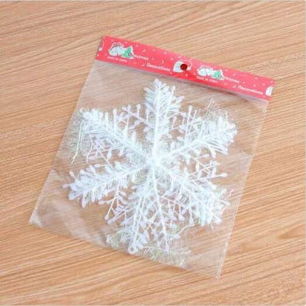 15Pcs Christmas Snowflakes Tree Ornaments Home Party Holiday Festival Decor White 11Cm