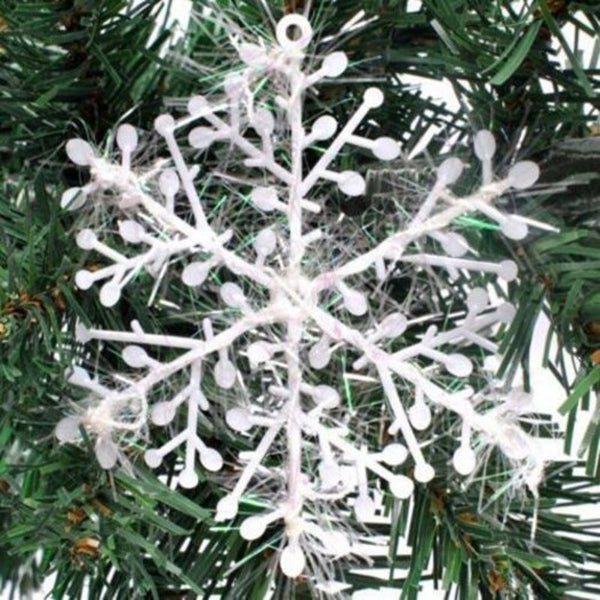 Seasonal Decorations 15Pcs Christmas Snowflakes Tree Ornaments Home Party Holiday Festival Decor White 11Cm