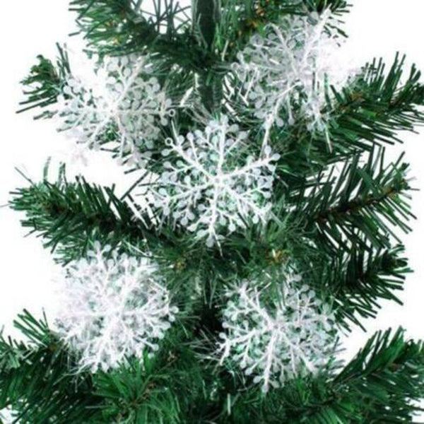 Seasonal Decorations 15Pcs Christmas Snowflakes Tree Ornaments Home Party Holiday Festival Decor White 11Cm