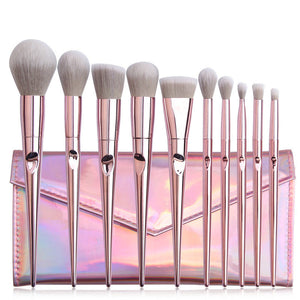 10 Wet And Wild Makeup Brushes Set With Bag Tools