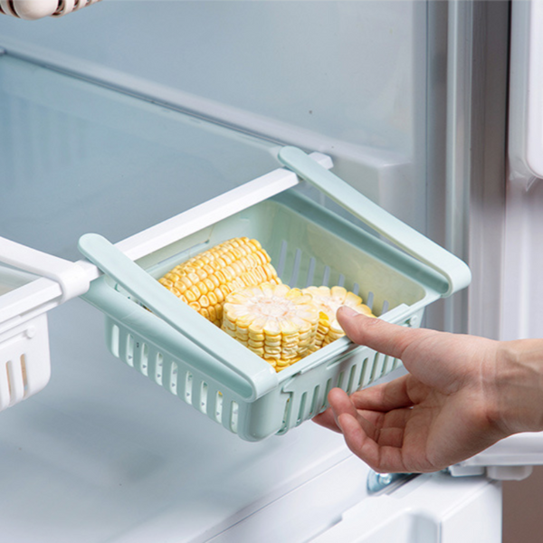 Refrigerator Storage Box Retractable Kitchen Drawer