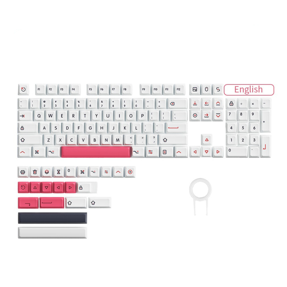 Keyboards & Keypads Keycap Keyboard White 132 Keys Pbt Dye Sublimation Switch Fit Pack In Bag