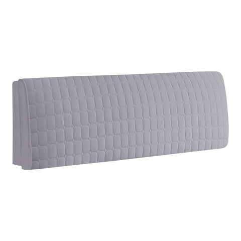 Headboards & Footboards Light Gray Cube Pattern Quilted Velvet Bed Headboard Cover