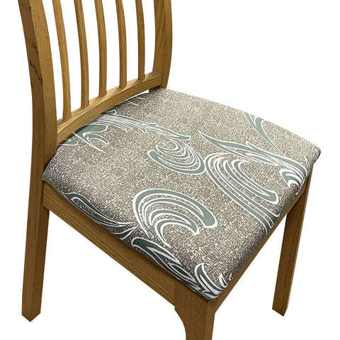 Slipcovers Chair Cover Light Brown Random Wave Print Stretch Seat For Home Dinning Kitchen