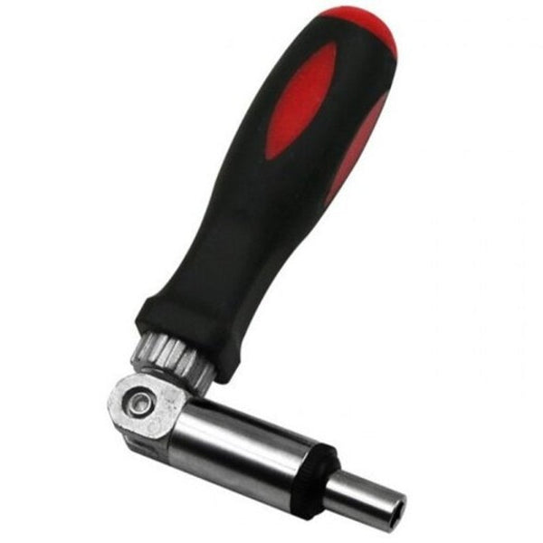 180 Degrees Magnetic Hex Ratchet Screwdriver / 4 Inch Red