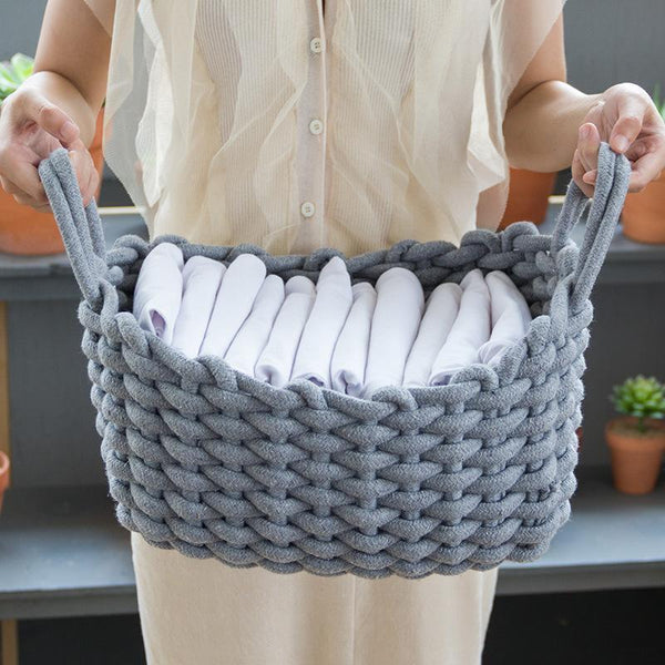 Nordic Thick Cotton Rope Storage Box Simple Basket