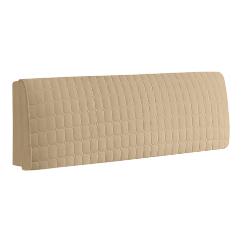 Headboards & Footboards Light Yellow Cube Pattern Quilted Velvet Bed Headboard Cover 100X70cm