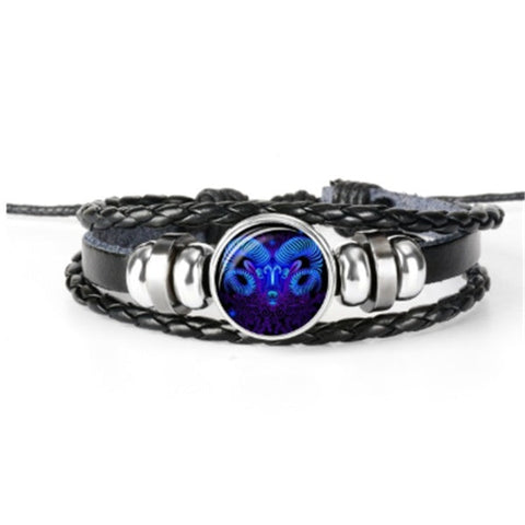 Bracelets Zodiac Constellation Braided Design Bracelet For Men Women And Kids Fashion Jewellery