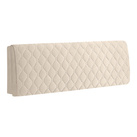 Headboards & Footboards Beige Diamond Pattern Super Soft Quilted Velvet Bed Headboard Cover 100X70cm