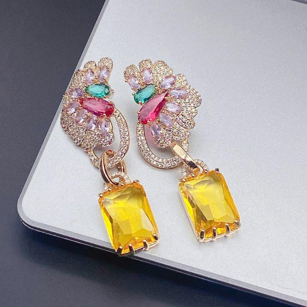 Earrings Zircon Precision Micro Inlaid Advanced Colour Matching Versatile Fashion