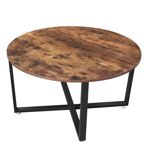 Coffee Tables Round Coffee Table Rustic Brown And Black