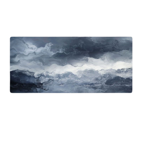 Desk Mats Mouse Pad Black White 400X700x2mm Marble Art Non Slip Rubber Mat For Computers