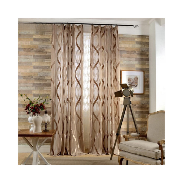 Curtains & Drapes 300 Centimetre Brown Curtains Modern Luxury Retro Style For Living Room Bedroom Decor