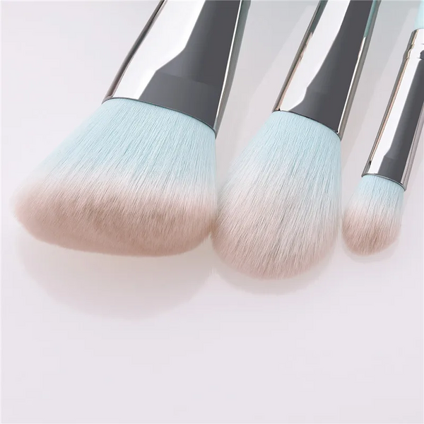 Brushes 12Pcs/Set Makeup Light Blue Beauty Cosmetics Foundation Blush Powder Concealer Eye