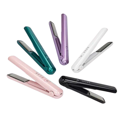 Rollers & Curlers Usb Rechargeable Portable Mini Wireless Curling Iron Hair Straightener Dual Purpose