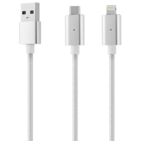 1M 2 In Magnetic Usb Cable Silver