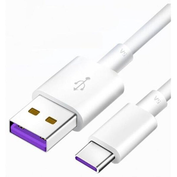 1M Charging Usb 5A Type Cable Super Fast Transfer White