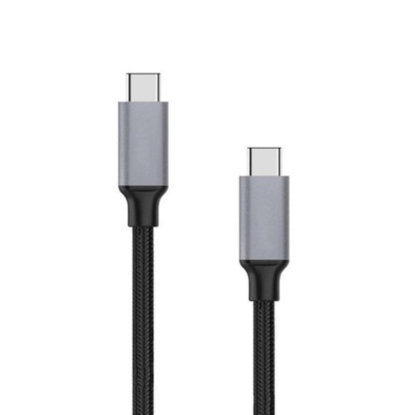1M Usb C To Data Sync Charging Cable Nylon Braided Charge Line Black 1Pc