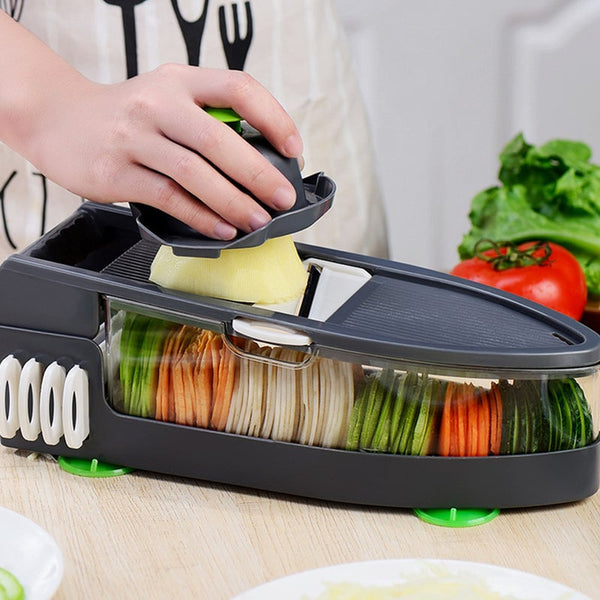 Multifunctional Vegetable Cutter Mandoline Slicer Potato Peeler Carrot Cheese Grater Kitchen Accessories Black