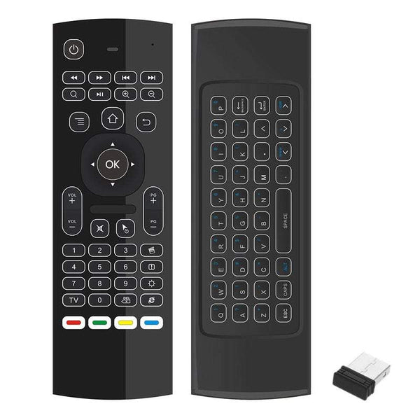 Tv Remote Controls 2.4G Backlit Air Mouse Wireless Keyboard Mini Pc Smart Android Box Projector 6 Axis Somatosensory Motion Sensing Game Infrared Learning Button