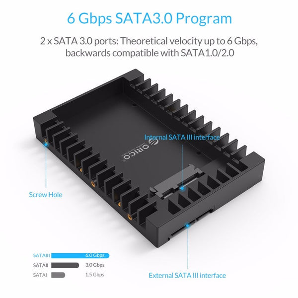 2.5 To 3.5 Inch Hdd Adapter Hard Drive Caddy Support Sata 3.0 7 9.5 12.5Mm And Ssd