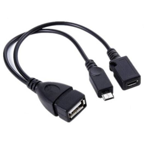 2 In 1 Adapters Micro Usb Male Female To Cable Black