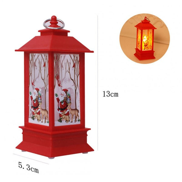 Seasonal Decorations 2Pcs Christmas Wind Light Led Electronic Candle Table Lamp Night Red Santa