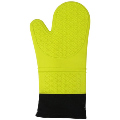 Oven Mitts & Potholders 2 Pcs Heat Resistant Oven Glove Kitchen Bbq Cooking Grilling Baking Mitt Silicone Fabric