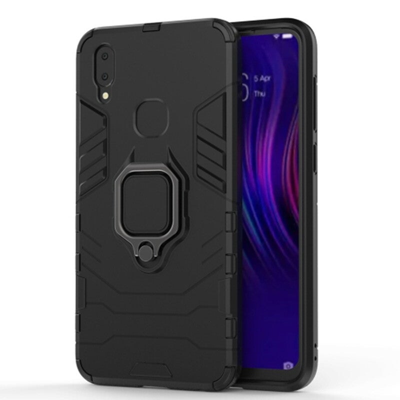 Cases, Covers & Skins 2Pcs Tpu Shockproof Protective Case For Vivo V11i With Magnetic Ring Holder Black