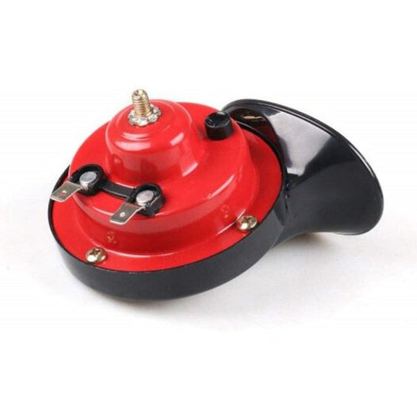 Steering Wheels & Horns 2 Pcs Universal 12V 100 125Db Loud Dual Tone Electric Snail Air Horn Red Pack Of