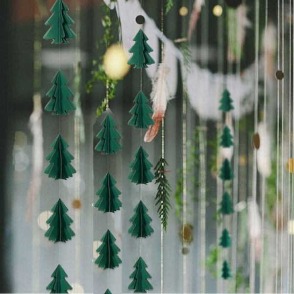 2.5M Christmas Tree Sparkling Hanging Banner Garland Decorations