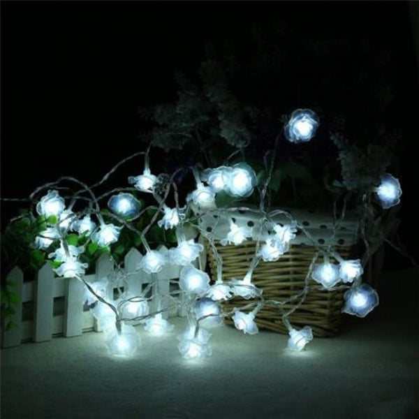 20 Leds 3M Rose Christmas Tree String Lights Decoration Lamp White