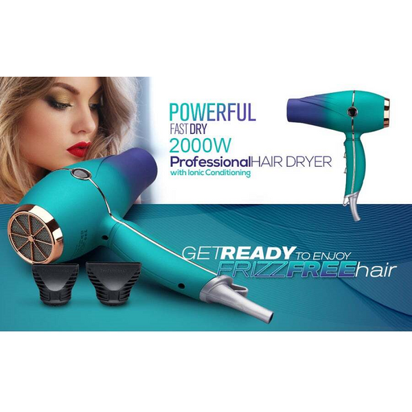 Hair Dryers 2000W Hair Dryer Salon Negative Ionic Blow Diffuser Nozzle Speed 3 Heat Settings