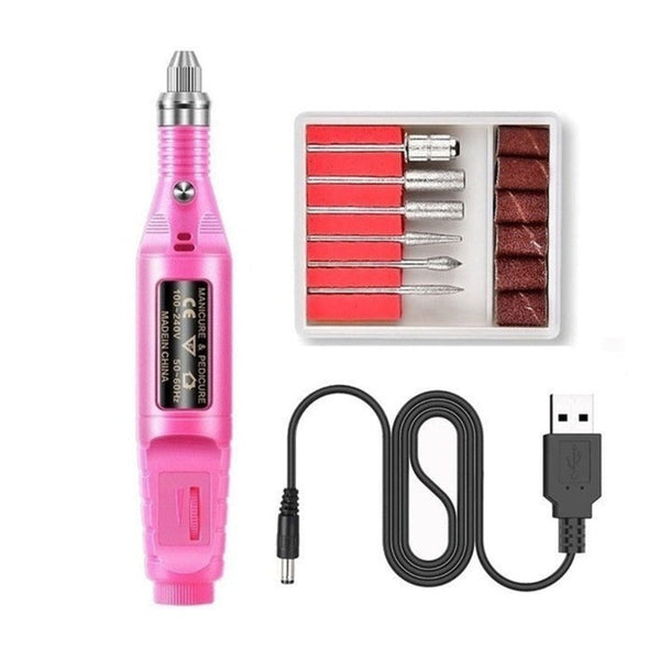 Manicure & Pedicure Tools & Kits Professional Usb Powered Electric Gel Nail Manicure Pedicure Drill Set