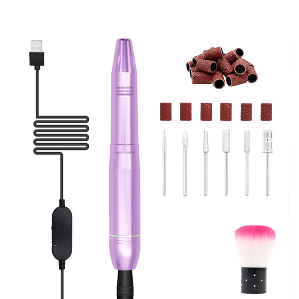 Electric Files & Tools Usb Electric Nail File Acrylic Manicure Drilling Kit