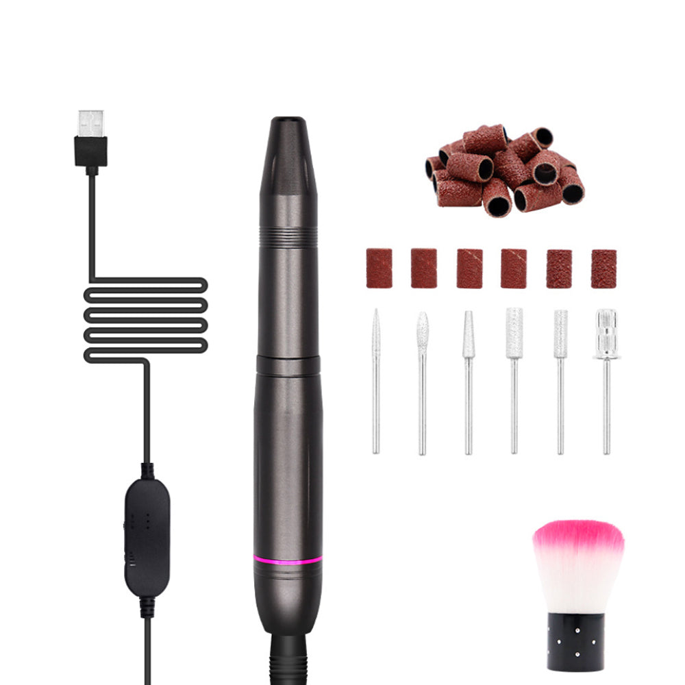 Electric Files & Tools Usb Electric Nail File Acrylic Manicure Drilling Kit