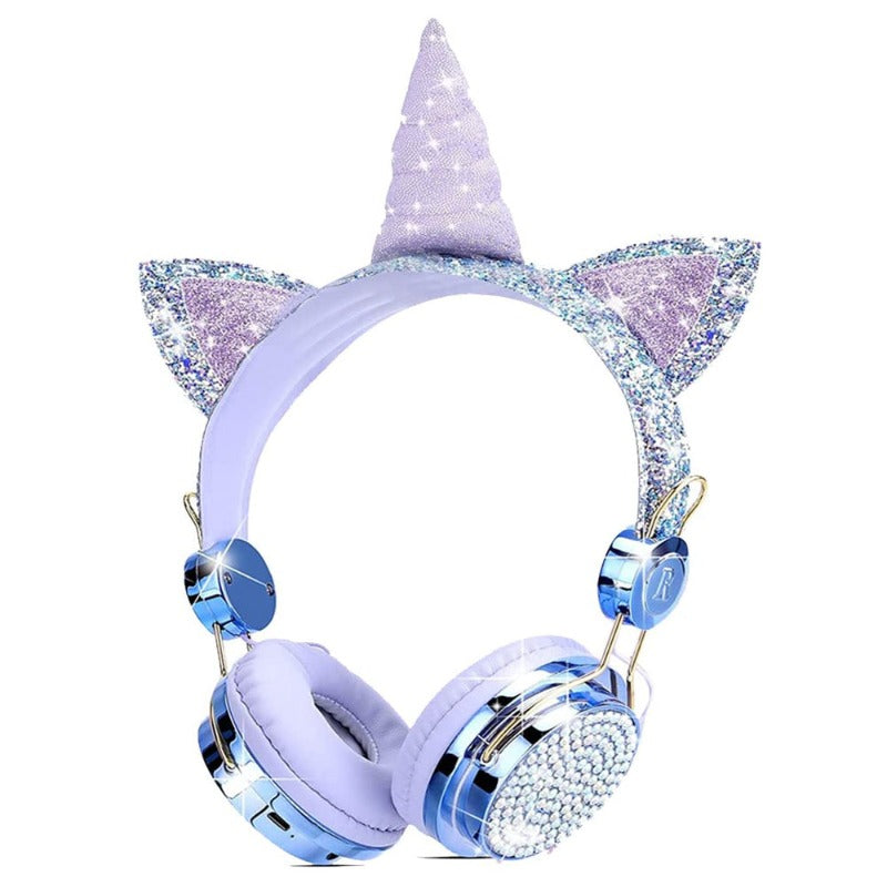 Headphones Unicorn Usb Rechargeable Wireless Bluetooth For Kids