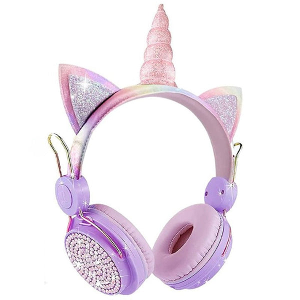 Headphones Unicorn Usb Rechargeable Wireless Bluetooth For Kids