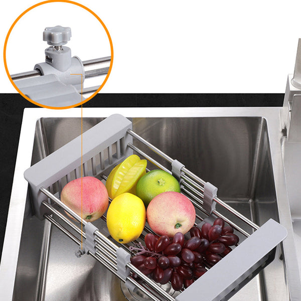 Over The Sink Stainless Steel Dish Drying Rack Kitchen Organiser