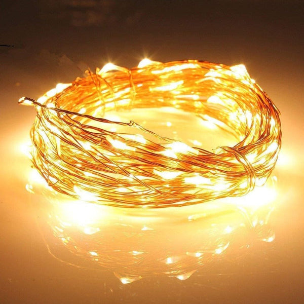 String Lights 10M Led Remote Controlled Battery String Fairy Lights