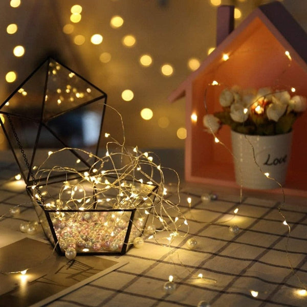 String Lights 10M Led Remote Controlled Battery String Fairy Lights