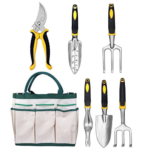 Garden Tool Sets 7Pcs Gardening Tools Planting Grafting Kit Storage Bag