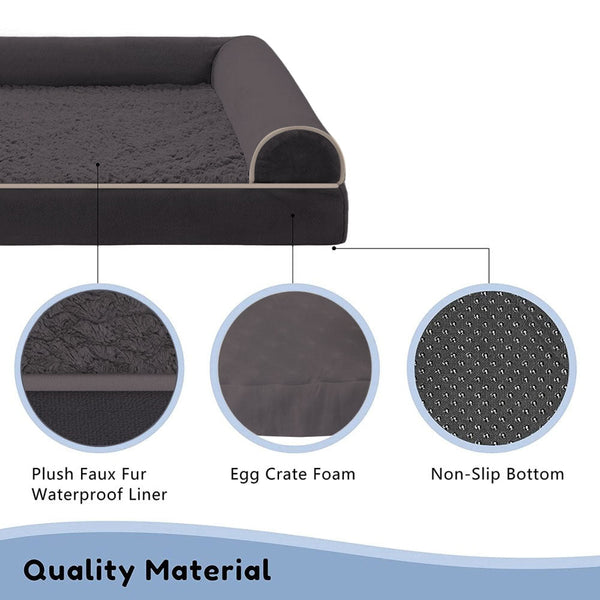 Pet Beds Petswol Curved Design Sofa Bed Comfort Security Cozy Dog Cat