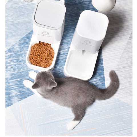Petswol Cat Dog Feeder And Waterer - Self-Dispensing Automatic Feeders