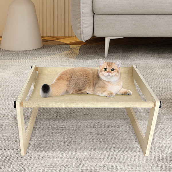 Pet Beds Petswol Breathable Cat Bed Wooden Hammock