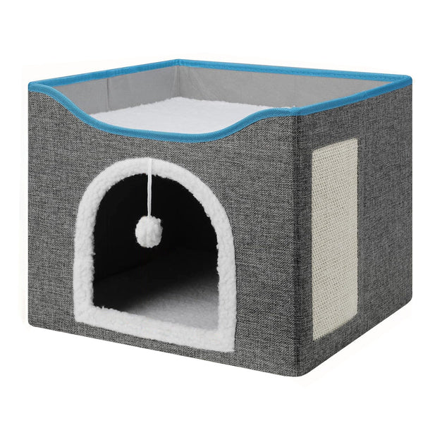 Cat Houses Petswol Cat House With Scratch Pad Cozy Hideout And Lounge For Multi Cat Households