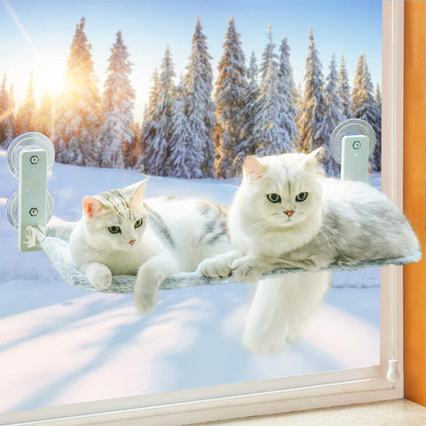 Petswol Foldable Cordless Cat Window Perch For Wall With Strong Suction Cups
