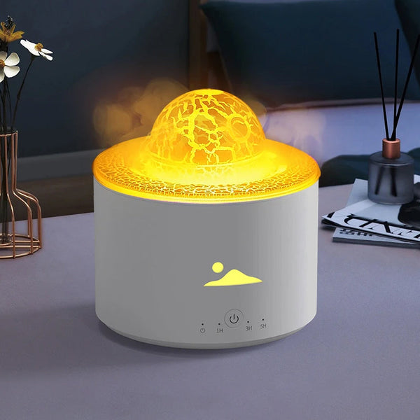Simulation Flame Essential Oil Diffuser Tabletop Lamp Humidifier - Usb Plugged In