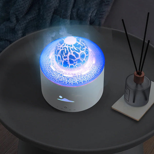 Simulation Flame Essential Oil Diffuser Tabletop Lamp Humidifier - Usb Plugged In