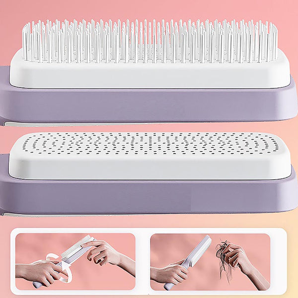 Brushes & Combs Anti Static Massage Comb Scalable Rotate Lifting Self Cleaning Hairbrush